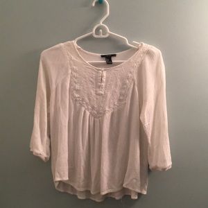 Forever 21 white babydoll shirt